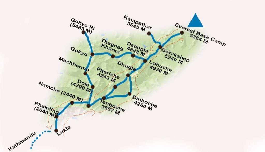 Everest View Trek Map